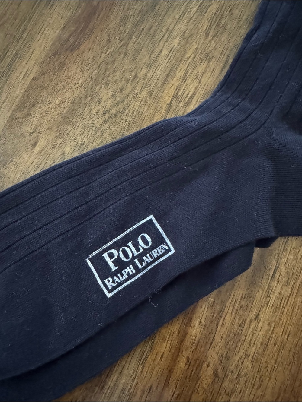 Polo by Ralph Lauren Navy Ribbed over the calf Socks